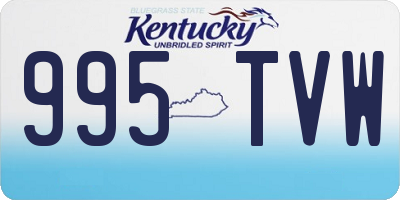 KY license plate 995TVW