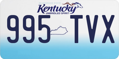 KY license plate 995TVX