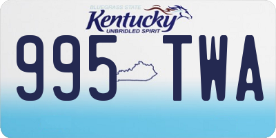 KY license plate 995TWA