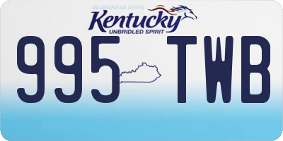 KY license plate 995TWB