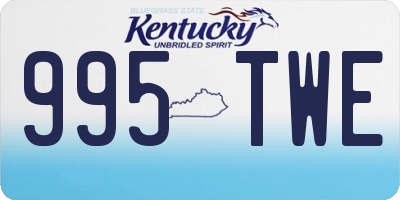 KY license plate 995TWE