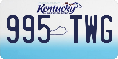 KY license plate 995TWG