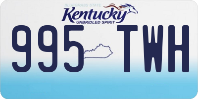 KY license plate 995TWH