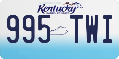 KY license plate 995TWI