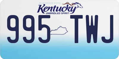 KY license plate 995TWJ