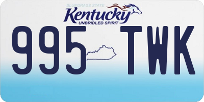 KY license plate 995TWK