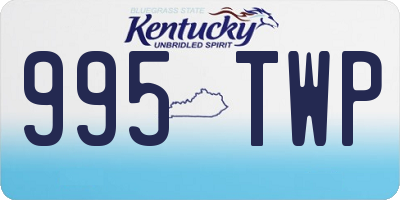 KY license plate 995TWP