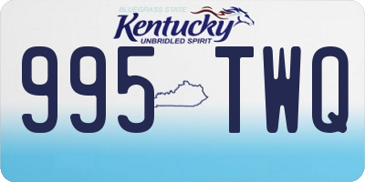 KY license plate 995TWQ