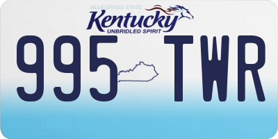 KY license plate 995TWR