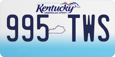 KY license plate 995TWS