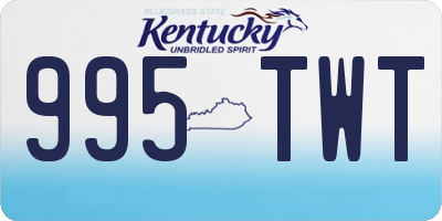 KY license plate 995TWT