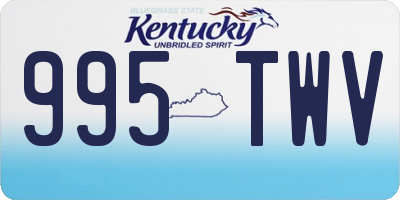 KY license plate 995TWV