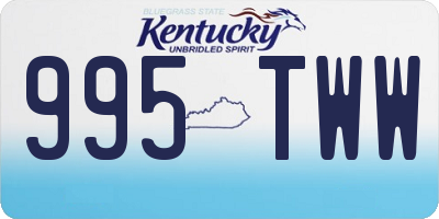 KY license plate 995TWW