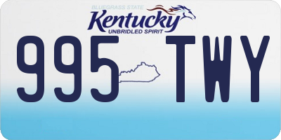 KY license plate 995TWY