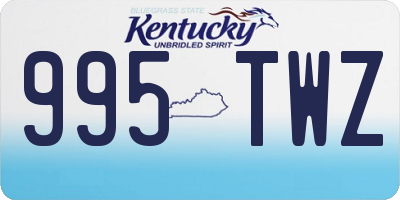 KY license plate 995TWZ