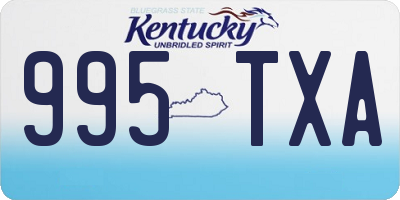 KY license plate 995TXA