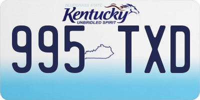 KY license plate 995TXD