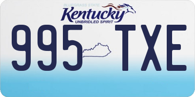 KY license plate 995TXE