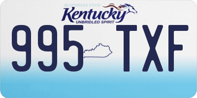 KY license plate 995TXF