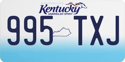 KY license plate 995TXJ