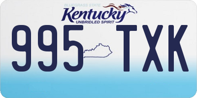 KY license plate 995TXK