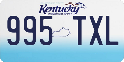 KY license plate 995TXL