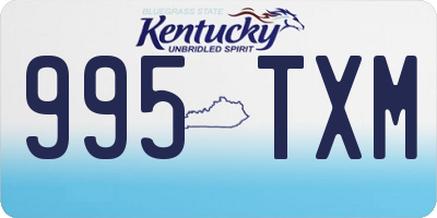 KY license plate 995TXM