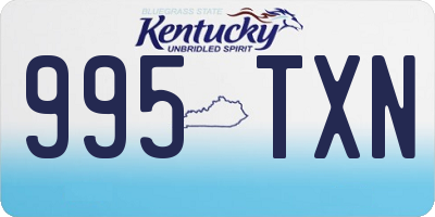 KY license plate 995TXN