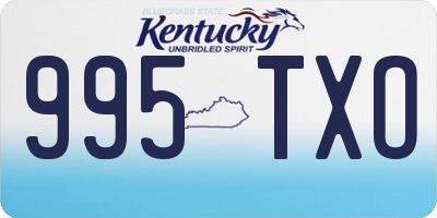 KY license plate 995TXO