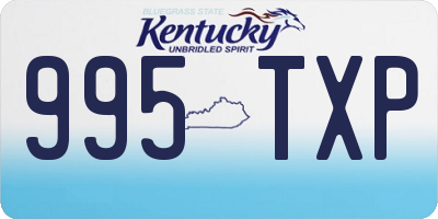 KY license plate 995TXP