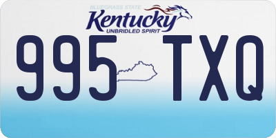 KY license plate 995TXQ