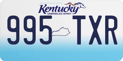 KY license plate 995TXR