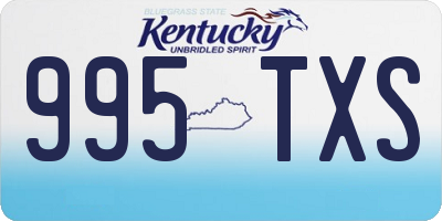 KY license plate 995TXS