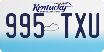 KY license plate 995TXU