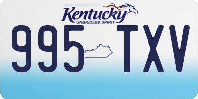 KY license plate 995TXV