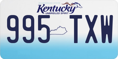 KY license plate 995TXW