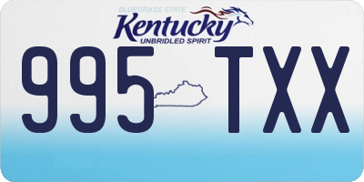 KY license plate 995TXX