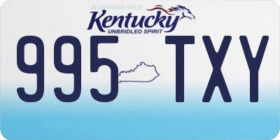KY license plate 995TXY