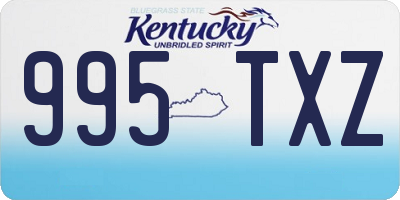 KY license plate 995TXZ