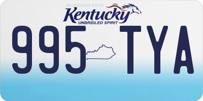 KY license plate 995TYA