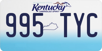KY license plate 995TYC