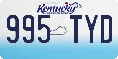 KY license plate 995TYD