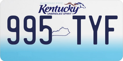 KY license plate 995TYF