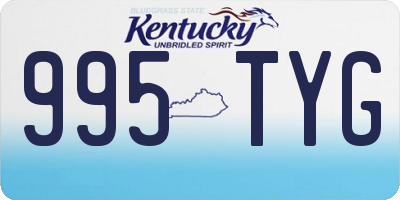 KY license plate 995TYG