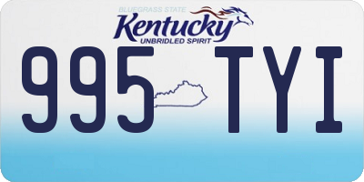 KY license plate 995TYI