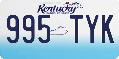 KY license plate 995TYK