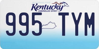 KY license plate 995TYM