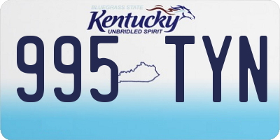 KY license plate 995TYN