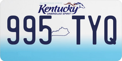 KY license plate 995TYQ