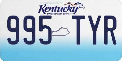 KY license plate 995TYR